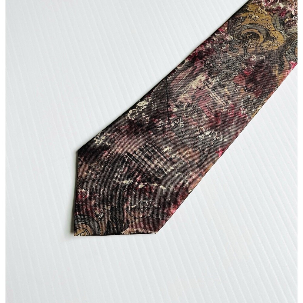 Vintage Hill & Archer 100% Silk Tie Abstract